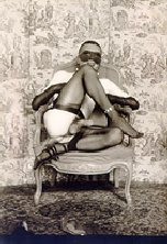 Self-portrait on the armchair